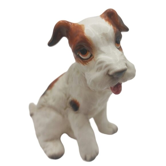 Vintage Lefton Japan Hand-Painted Ceramic Jack Russell Dog Figurine 4 inches - Picture 1 of 10